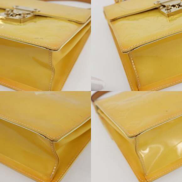 LOUIS VUITTON Monogram Vernis Spring Street Bag Lime Yellow M91068 - Picture 10 of 13